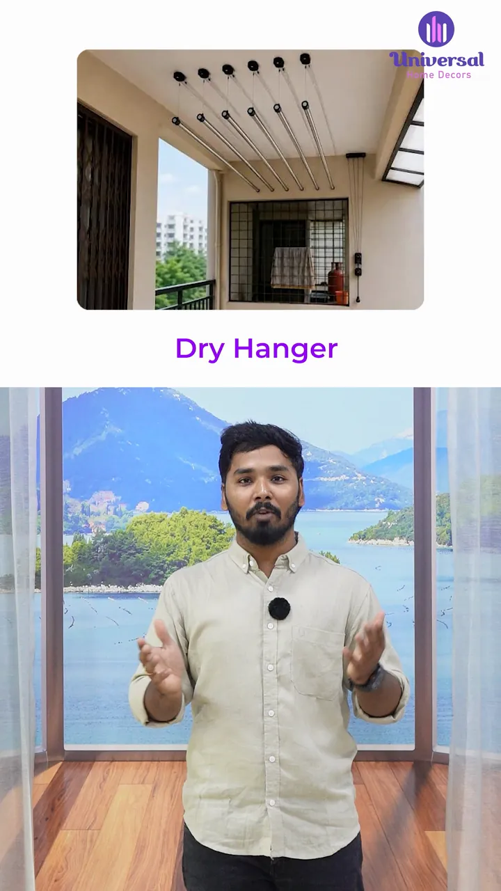 Dry hanger product card popping up above the presenter